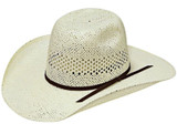 M&F TWISTER YOUTH VENTED CATTLEMANS CREASE STRAW HAT IVORY T71637