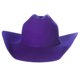 RODEO KING 4 1/4" BRIM 7X OPEN CROWN FELT COWBOY HAT PURPLE RK457