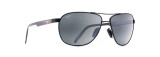 MAUI JIM CASTLES POLARIZED AVIATOR SUNGLASSES GREY/BLACK 728-2M