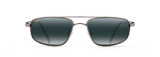 MAUI JIM KAHUNA POLARIZED RECTANGULAR SUNGLASSES GREY/GUNMETAL MJ0162S-001