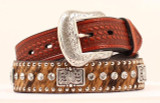 M&F NOCONA MENS CALFHAIR CLEAR RHINESTONE BELT N2442302