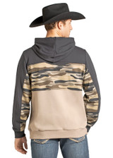 ROCK & ROLL CAMO BLOCK HOODIE TAN BM94T07303