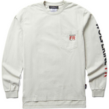 WOLVERINE MENS FR GRAPHIC TEE SMOKE LONG SLEEVE WORK SHIRT W1211470-022