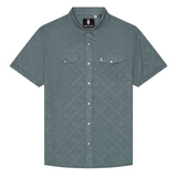RAISED BY COYOTES SIDEWINDER PEARL SNAP OLIVE GREEN 