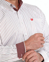 CINCH MENS TENCEL CLASSIC FIT BUTTON-DOWN SHIRT WHITE MTW1105995