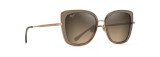MAUI JIM VIOLET LAKE POLARIZED LUXURY SUNGLASSES BRONZE/TAUPE HS843-24
