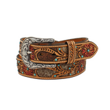 M&F ARIAT WOMENS CALF HAIR UNDERLAY BELT A1533008