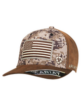 M&F ARIAT MENS OILSKIN US FLAG DIGITAL CAMO BALL CAP 15094156