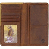 BRIGHTON STOCKYARDS RAWHIDE CHECKBOOK WALLET 06399