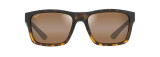 MAUI JIM THE FLATS POLARIZED RECTANGULAR SUNGLASSES BLACK/TORTOISE H897-10