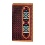 RODEO 2 TONE EMB WALLET TURQ MARN BLK HEW108R