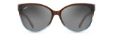 MAUI JIM 'OLU'OLU POLARIZED CAT EYE SUNGLASSES GREY/CHOCOLATE/BLUE MJ0537S-001