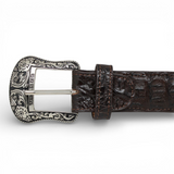 TANNER TEXAS METAL BUCKLE CAIMAN BELT TMXB100160