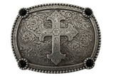 M&F BLAZZIN ROXX FLORAL CROSS ENGRAVED BUCKLE 37940