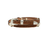 M&F MENS RAWHIDE STAMPED LEATHER HATBAND 0278648