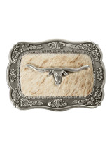 M&F BLAZIN ROXX LONG HORN CALF HAIR BELT BUCKLE 37951