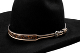 M&F 3D SCROLL EMBOSSED HATBAND BROWN D740003208