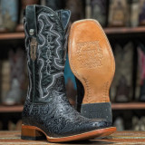 TANNER LEON EMBOSSED TOOLED SADDLE STAMP BOOTS TM201708