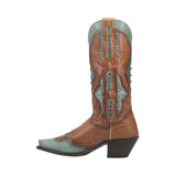 DAN POST WOMENS TARYN WESTERN BOOTS BROWN/TURQUOISE DP4383