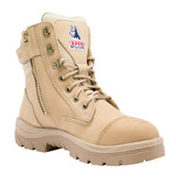 STEEL BLUE MENS SOUTHERN CROSS SIDE ZIPPER STEEL TOE BOOT SAND 812961