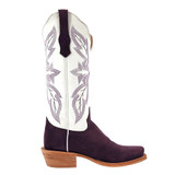 R WATSON WOMENS ROUGHOUT NARROW SQUARE 13″ PLUM RWL8408-1