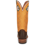 JUSTIN BILLET 13" WESTERN BOOT BROWN COWHIDE LEATHER JP2504