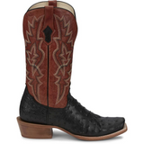 JUSTIN RYLEN 13" FULL QUILL OSTRICH BLACK SA8267