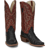 JUSTIN RYLEN 13" FULL QUILL OSTRICH BLACK SA8267