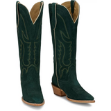 TONY LAMA LIZ 15" SUEDE EMERALD DR4262