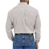WRANGLER MENS GEORGE STRAIT PRINTED BUTTON DOWN SHIRT GREY 112365404