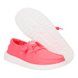 HEY DUDE WENDY STRETCH CANVAS FIERY CORAL 40902-789C