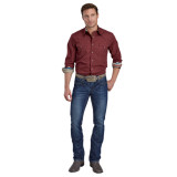 ROPER MENS SOLID POPLIN PERFORMANCE SNAP SHIRT RED 03-001-0060-0282