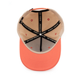 RAISED BY COYOTES TEXAS WILDFLOWERS HAT TAN/ORANGE