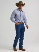 WRANGLER COWBOY CUT LONG SLEEVE SNAP WORK SHIRT PALE CHAMBRAY 2370330