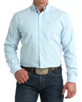 CINCH MENS MODERN FIT BUTTON-DOWN SHIRT WHITE MTW1347145