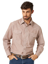 WRANGLER MENS WESTERN LONG SLEEVE STRIPE SHIRTS MULTI 75951PP