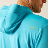 ARIAT REBAR SUNBLOCKER CRAFT HOODED T-SHIRT BLUE 10054422