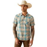 ARIAT MENS HYDER RETRO SHORT SLEEVE TURQUOISE 10054703