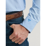 WRANGLER MENS CODY JOHNSON BLUE STRIPE SHIRT 2368020