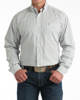 CINCH MENS STRETCH CLASSIC FIT BUTTON-DOWN SHIRT WHITE MTW1106013