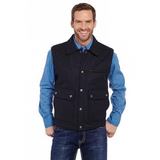 CRIPPLE CREEK MENS WOOL MELTON VEST HEATHER BLACK CR38566-46