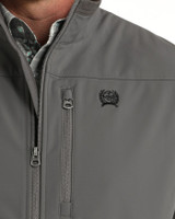 CINCH MENS WINDPROOF VEST GREY MWV1099012