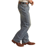 ROCK & ROLL MENS DOUBLE BARREL RELAXED FIT STRAIGHT LEG JEANS BM0SD03656