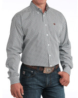 CINCH MENS CLASSIC FIT BUTTON-DOWN SHIRT WHITE/RED/BLUE MTW1106050
