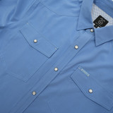 SAN JAC MENS LONG SLEEVE PEARL SNAP SHIRT SKY BLUE COA-LS-SKY