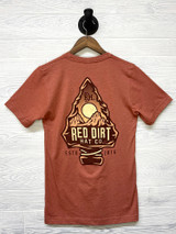 RED DIRT SUNSET PEAK SHORT SLEEVE T-SHIRT HEATHER RED RDHC-T-191
