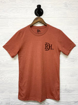 RED DIRT SUNSET PEAK SHORT SLEEVE T-SHIRT HEATHER RED RDHC-T-191
