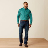ARIAT FR AARON WORK SHIRT TEAL 10071322