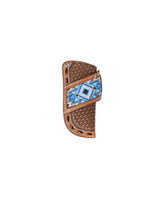 M&F 3D DIAMOND BLUE EMBROIDERED VERTICAL KNIFE SHEATH D8401702