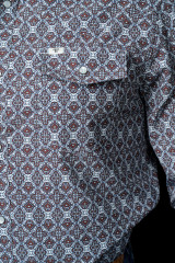 FERRELL THE CONNOR IN BROWN LONG SLEEVE SNAP SHIRT FPL1026006